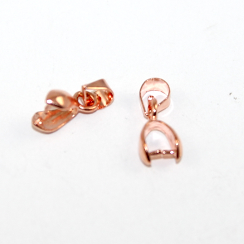 14mm x 5mm Pinch Bail with Hanger - Rose Gold