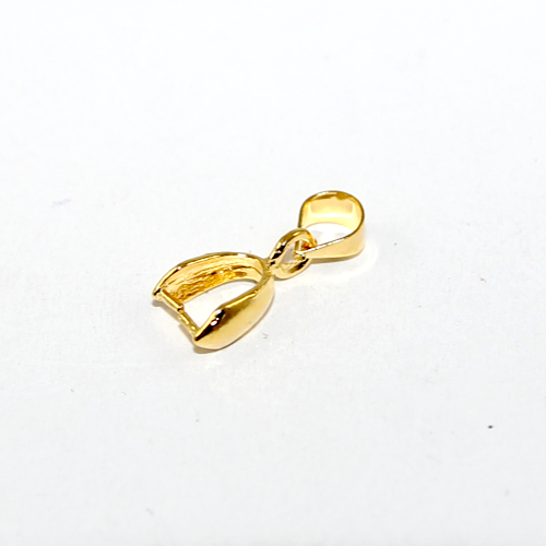 17mm x 6mm Pinch Bail with Hanger - Bright Gold