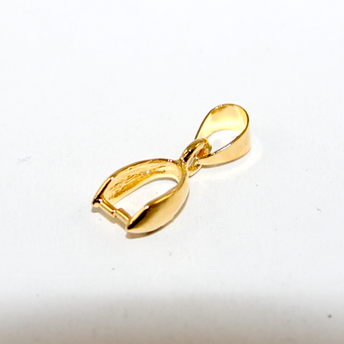 20mm x 7mm Pinch Bail with Hanger - Bright Gold