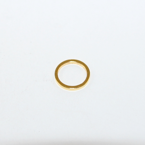 8mm Closed Round Copper Linking Ring - Bright Gold