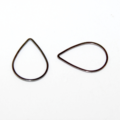 21mm x 15mm Closed Drop Copper Linking Ring - Gunmetal