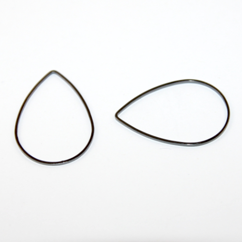 31mm x 22mm Closed Drop Copper Linking Ring - Gunmetal