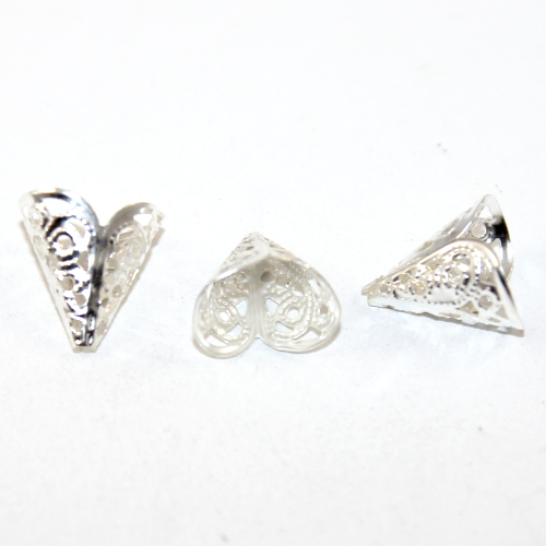 16mm Filigree Scallop Cone - Silver