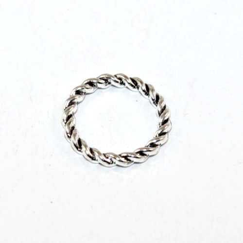 15mm Twisted Circle Link - Platinum