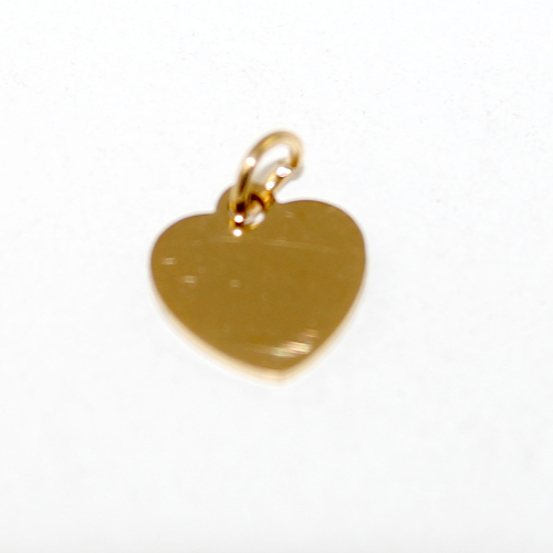 Heart Charm - 304 Stainless Steel - Bright Gold