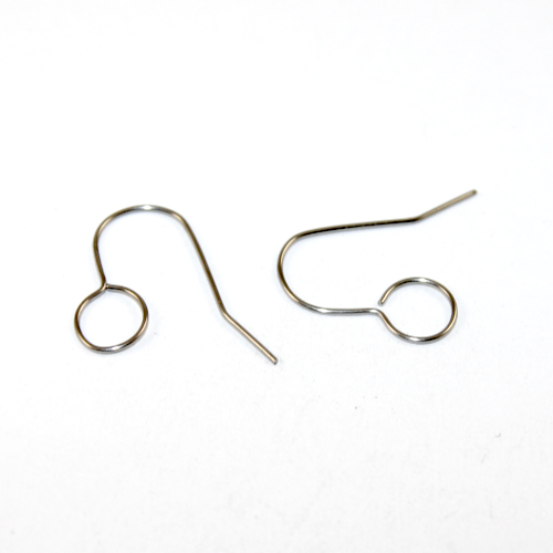 Plain Ear Hook with 8mm Loop - Pair - 316 Surgical Steel