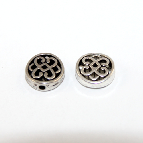 10.5mm Chinese Knot Bead - Platinum