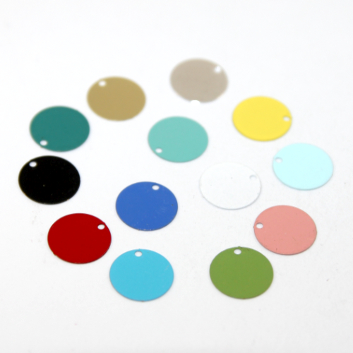 12mm Round Enamel Charms - Mixed - Bag of 10