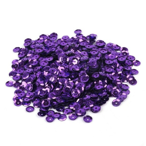 6mm Dark Purple Round Sequin - 20gm Bag