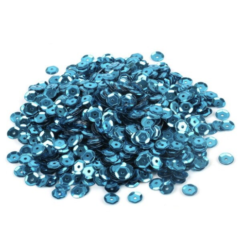 6mm Turquoise Round Sequin - 20gm Bag