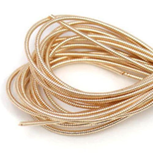 Hard Bead Embroidery French Bullion Wire - 10gm Bag - Rose Gold