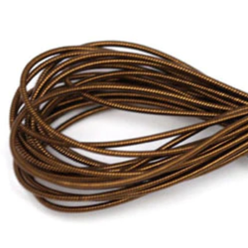 Hard Bead Embroidery French Bullion Wire - 10gm Bag - Brown