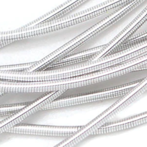 Soft Bead Embroidery French Bullion Wire - 10gm Bag - Silver
