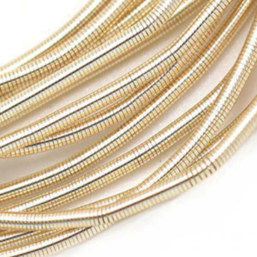Soft Bead Embroidery French Bullion Wire - 10gm Bag - Light Gold
