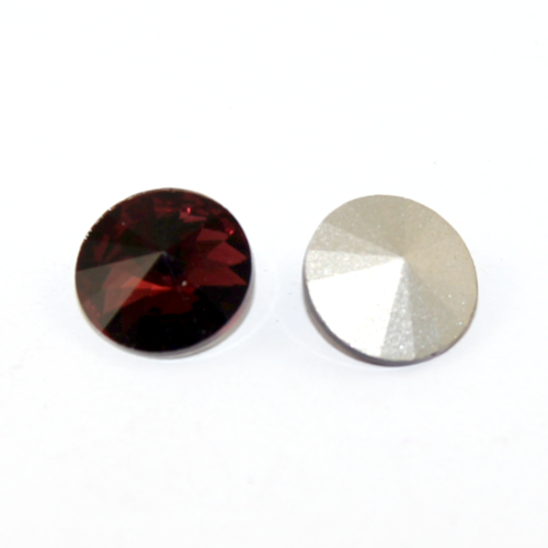 1122 - Rivoli 12mm - Burgundy - Foil - Pack of 2