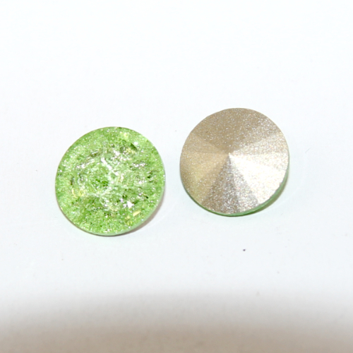 1122 - Rivoli 12mm - Peridot Icicle - Foil - Pack of 2