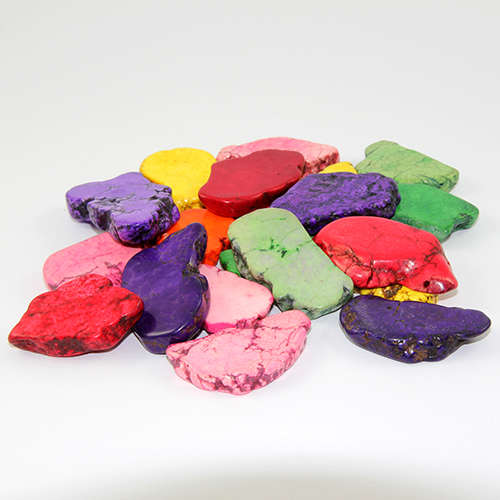 Dyed Natural Turquoise Nuggets - Mixed Colour - 10 Piece Bag
