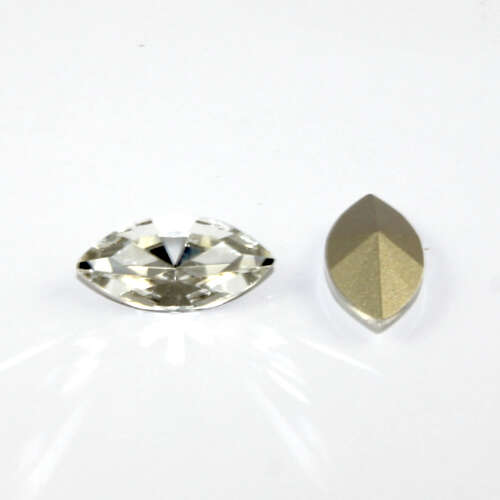 4200 Navette 9mm x 18mm - Crystal - Foil - Pack of 2
