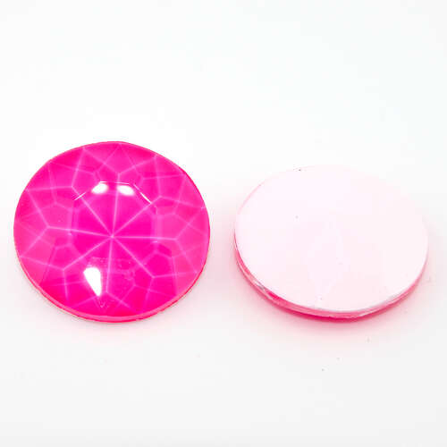 27mm Neon Pink 1201 - Flat Chaton Round Stone