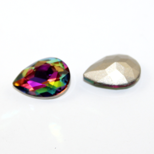 4320 - Pear Drop Stone 13mm x 18mm - Volcano - Foil - Pack of 2