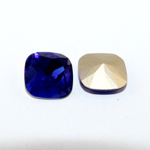 4470 - Cushion Cut Square 12mm - Capri Blue - Foil - Pack of 2