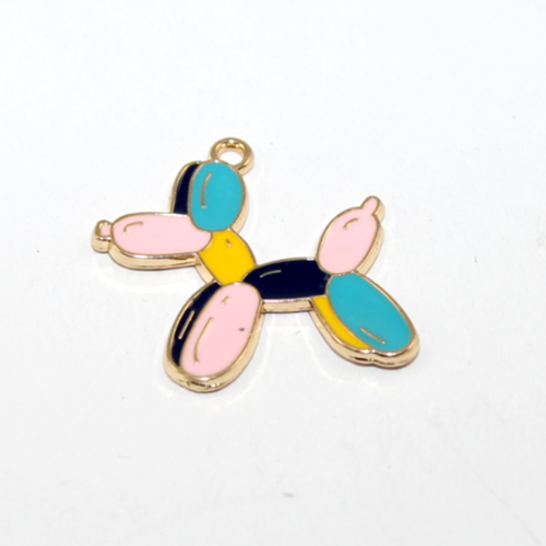 Balloon Dog Charm - Pale Gold