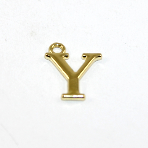 16mm Letter Charm - Y - Pale Gold