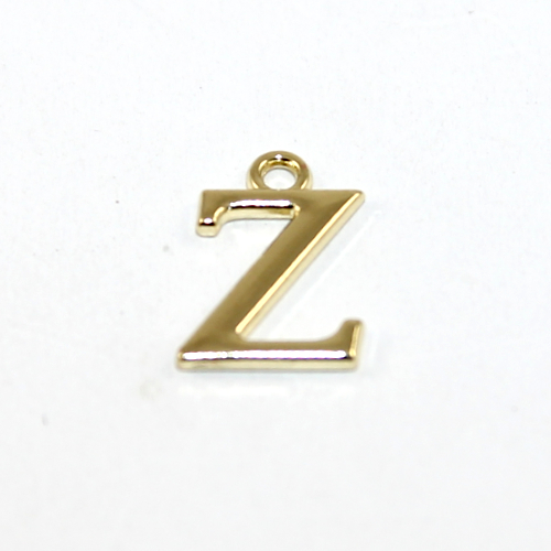 16mm Letter Charm - Z - Pale Gold