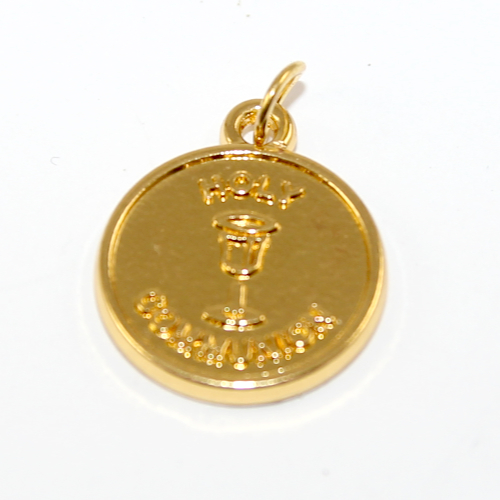 Holy Communion Medal - Bright Gold