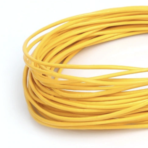 1mm Leather Cord - 5m Coil - Yellow