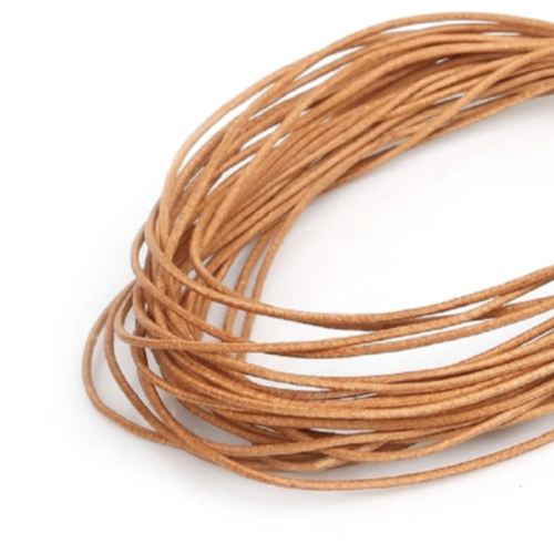 1mm Leather Cord - 5m Coil - Natural
