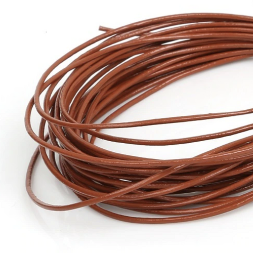 1mm Leather Cord - 5m Coil - Brown