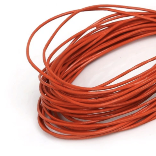 1.5mm Leather Cord - 5m Coil - Orange