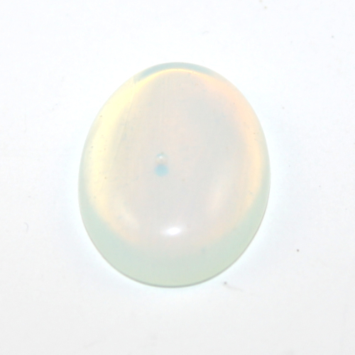 18mm x 25mm White Opal Oval Cabochon