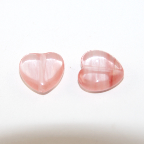 Cherry Quartz 16mm Heart Beads - 4 Piece Bag