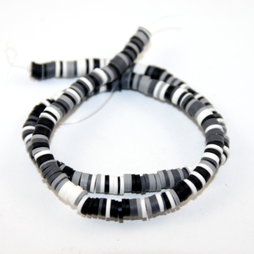 6mm Mix 03 Polymer Clay Heishi Beads - 38cm Strand