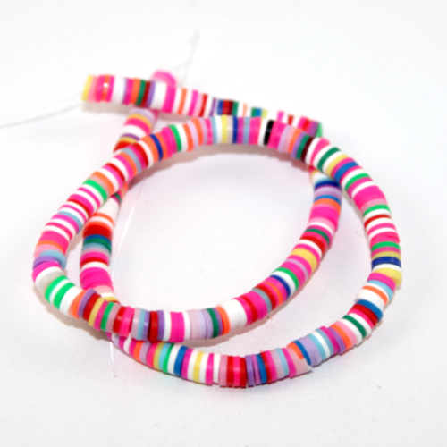 6mm Mix 06 Polymer Clay Heishi Beads - 38cm Strand
