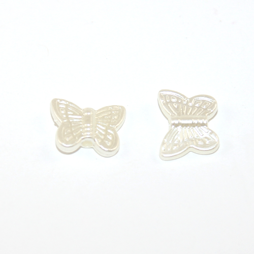  8mm Acrylic Pearl Butterfly Bead - Pack of 20