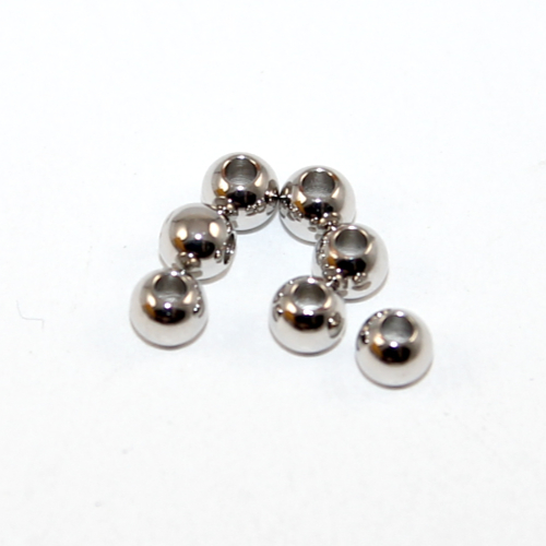 4mm 14KT White Gold Filled Round Bead