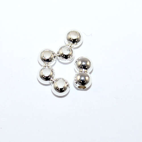 4mm 925 Silver Filled Round Bead