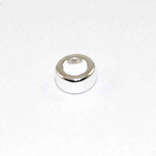 4mm Donut Spacer Bead - Silver