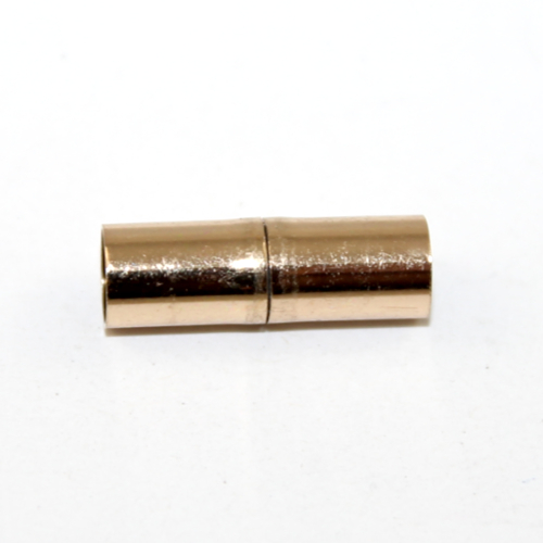 6mm Pale Gold Glue in Column Magnetic Clasp