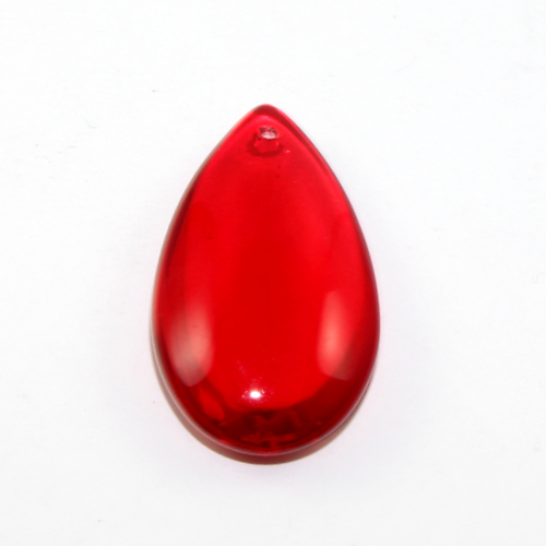 38mm Flat Tear Drop Pendants - Red