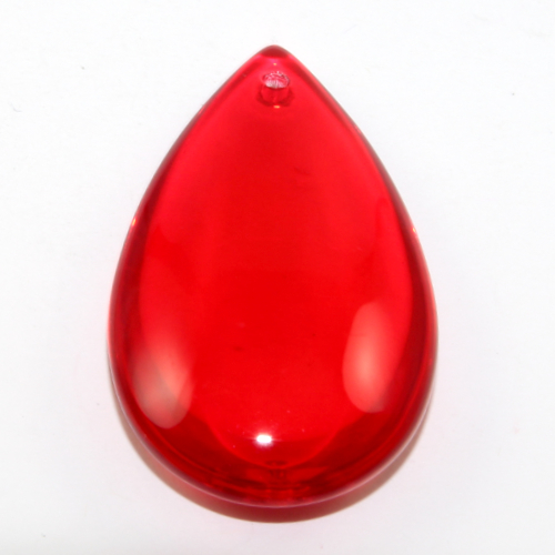 50mm Flat Tear Drop Pendants - Red