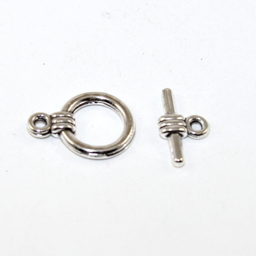 11mm Toggle Clasp - Antique Silver