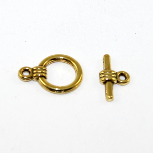 11mm Toggle Clasp - Antique Gold