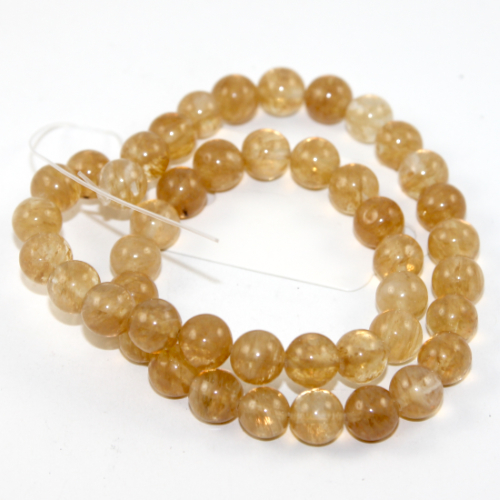 8mm Citrine Round Beads Round Beads - 38cm Strand