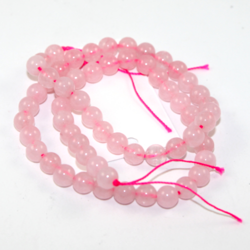 6mm Rose Quartz Round Beads - 38cm Strand