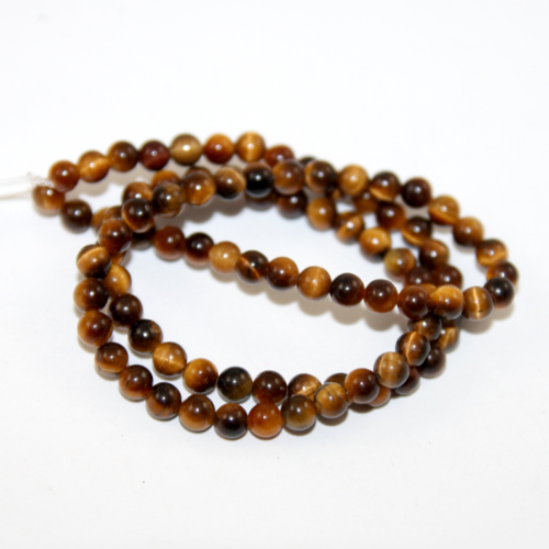 4mm Tiger Eye Round Beads - 38cm Strand