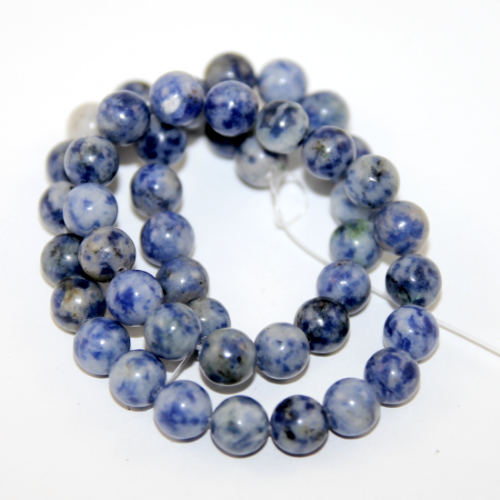 8mm Light Blue Sodalite Round Beads - 38cm Strand